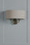 Laura Ashley Sorrento 2 Light Wall Light Matt Antique Brass With Natural Shade