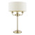 Laura Ashley Sorrento 3 Light Table Lamp Matt Antique Brass With Natural Shade