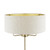 Laura Ashley Sorrento 3 Light Floor Lamp Matt Antique Brass With Natural Shade