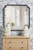 Laura Ashley Martham Mirror Smoked Blue 65 X 65cm