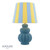 Whitby Table Lamp Matt Blue With Shade