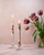 Heritage Tulip in Tea Rose  LED Dinner Candles by Tinkalink