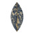 Side view of Mira Cushion in Navy and Sand by Scatterbox 43 x 43cm