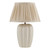 Abigail Table Lamp Cream Ceramic and Antique Brass With Linen Pleated Shade