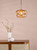 Alcella Pendant Natural Brass and Amber Dimple Glass