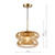 Alcella Pendant Natural Brass and Amber Dimple Glass