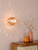 Alcella Wall/Ceiling Light Natural Brass and Amber Dimple Glass