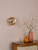 Alcella Wall/Ceiling Light Natural Brass and Amber Dimple Glass