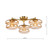 Alcella 3 Light Flush Natural Brass and Amber Dimple Glass