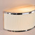 Alvaro 2 Light Wall Light Polished Chrome and Ivory Micropleat Shade