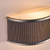 Alvaro 2 Light Wall Light Antique Bronze and Brown Micropleat Shade