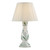 Aviara Table Lamp Green Ceramic With Ivory Pleated Shade
