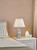Aviara Table Lamp Green Ceramic With Ivory Pleated Shade