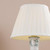 Aviara Table Lamp Green Ceramic With Ivory Pleated Shade