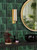 Bevin Bathroom Wall Light Natural Brass and Amber Ribbed Glass IP44