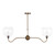 Caliro 2 Light Bar Pendant Antique Bronze with Globe Glasses