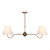 Caliro 2 Light Bar Pendant Antique Bronze with Ivory scalloped shades