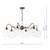 Caliro 6 Light Pendant Antique Bronze with Large Globe Glass Shades