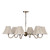 Caliro 6 Light Pendant Antique Bronze with Taupe Pleated Scallop Shades