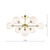 Cohen 7 Light Semi Flush Polished Gold With Amber Hammered Glass