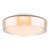 Dagon 3 Light Bathroom Ceiling Light Amber Glass and Opal Glass IP44