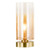 Deena Table Lamp Amber Glass and Antique Brass
