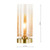 Deena Table Lamp Amber Glass and Antique Brass