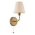 Dijon Wall Light Antique Bronze With Linen Hardback Shade