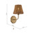 Dijon Wall Light Antique Bronze With Hand-Woven Rattan Shade