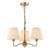 Elara 3 Light Pendant Antique Bronze With Natural Linen Pleated Shades
