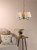 Elara 3 Light Pendant Antique Bronze With Natural Linen Pleated Shades