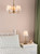 Elara 3 Light Pendant Antique Bronze With Natural Linen Pleated Shades