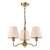 Elara 3 Light Pendant Antique Bronze With Linen Hardback Shades