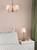 Elara 3 Light Pendant Antique Bronze With Linen Hardback Shades