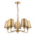 Elara 5 Light Pendant Antique Bronze With Bronze Metal Shades