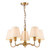 Elara 5 Light Pendant Antique Bronze With Linen Hardback Shades