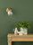 Elron Single Spotlight Antique Bronze and Ribbed Glass