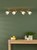Elron 4 Light Bar Spotlight Antique Bronze and Ribbed Glass