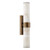 Eneco 2 Light Bathroom Wall Light Antique Bronze and Natural Alabaster IP44