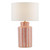 Ennio Table Lamp Red Ceramic and Antique Brass With Linen Shade
