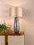 Erdis Table Lamp Blue Art Glass and Antique Brass Base Only