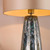 Erdis Table Lamp Blue Art Glass and Antique Brass Base Only