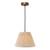 George Pendant Antique Bronze with Natural Linen Pleated Shade