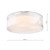 Geryon 3 Light Bathroom Ceiling Light Polished Chrome and Ribbed Glass IP44