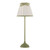 Grace Table Lamp Matt Green With Pleated Shade and Green Trim