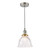 Hadano E14 Pendant Antique Chrome and Domed Ribbed Glass Shade