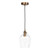 Hadano E14 Pendant Antique Bronze with Clear Dimpled Glass Shade