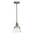 Hadano E14 Pendant Antique Bronze with Scalloped Bell Glass Shade