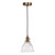 Hadano E14 Pendant Antique Bronze with Domed Ribbed Glass Shade