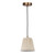 Hadano Pendant Antique Bronze With Natural Linen Pleated Shade